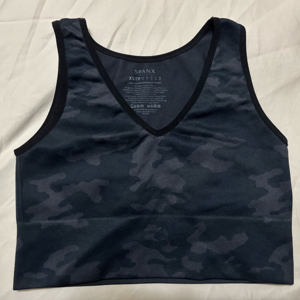 SPANX Dark Camouflage Sports Bra XS